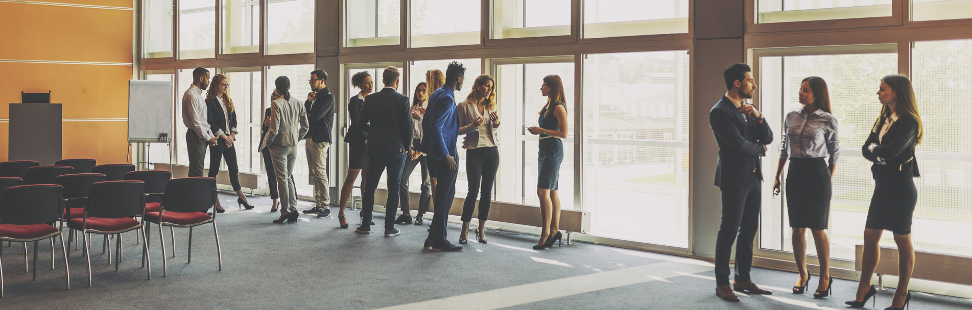 People standing and talking